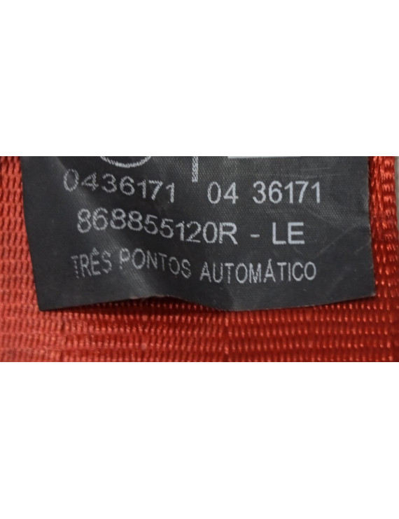 Cinto Segurança Dianteiro Esquerdo Sandero GT Line 2010 - 2013 Vermelho / 868855120R