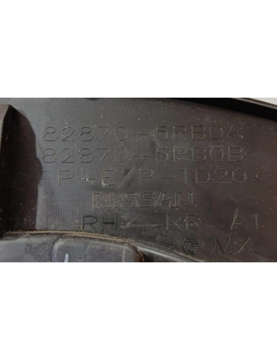 Friso Externo Porta Traseira Direita Kicks 2017 - 2021 Preto