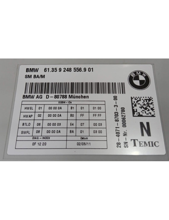Módulo De Banco Bmw 535i 235i 2012 - 2015 / 61359248556901