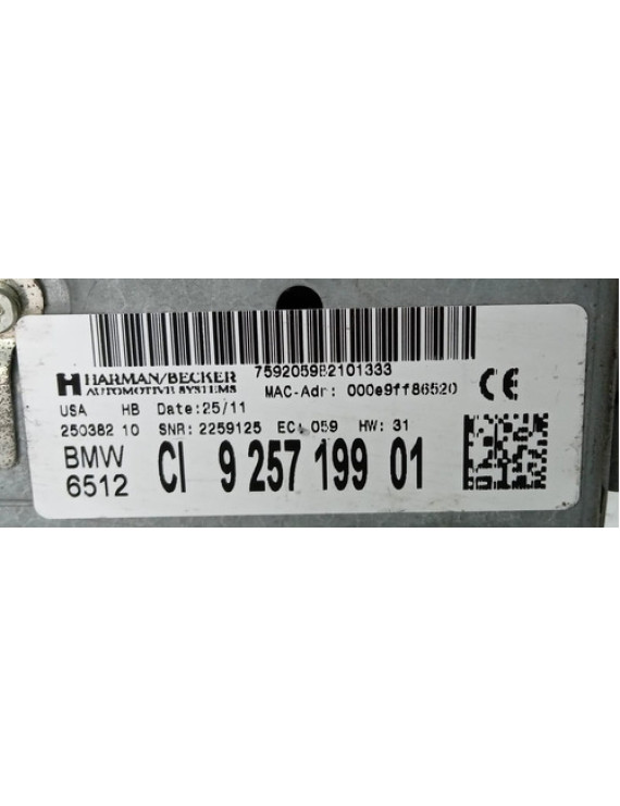 Rádio Central Multimídia Bmw X5 X6 2012 / 925719901