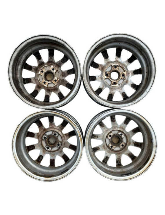 Jogo De Rodas Aro 15 Jac J3 2010 2011 2012 2013 2014 Prateado