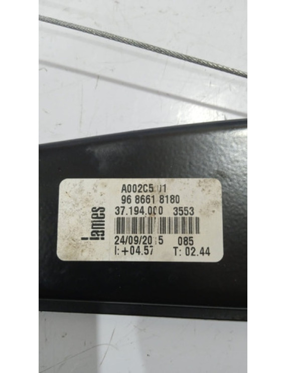 Máquina Vidro Dianteiro Esquerdo Peugeot 508 2012 2013 2014