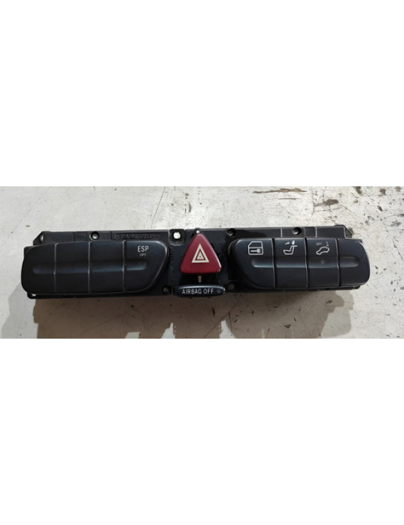 Comando Botão Alerta Mercedes C240 C320 Clk 2002- 2009 Preto