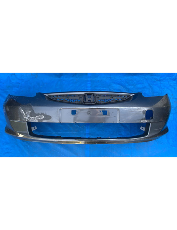 Parachoque Dianteiro Honda Fit 2003 A 2006 Detalhe Preto