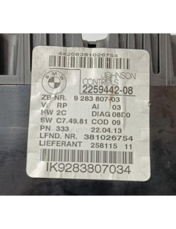 Painel Instrumentos Velocímetro Bmw X1 2009 - 2015 Preto