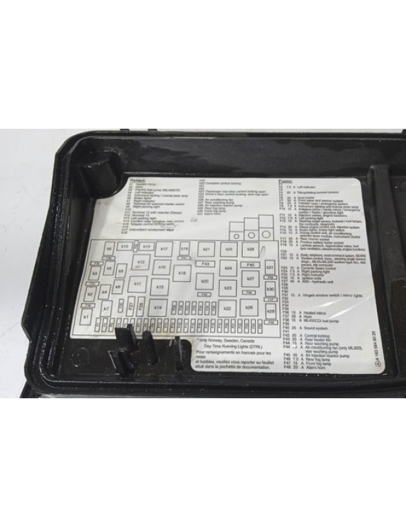 Tampa Caixa Fusíveis Motor Mercedes Ml350 2004 2005 2006