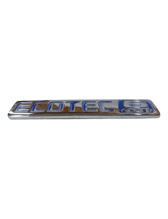 Emblema Ecotec Tampa Traseira Tracker 2014 2015 2016 Azul-aço