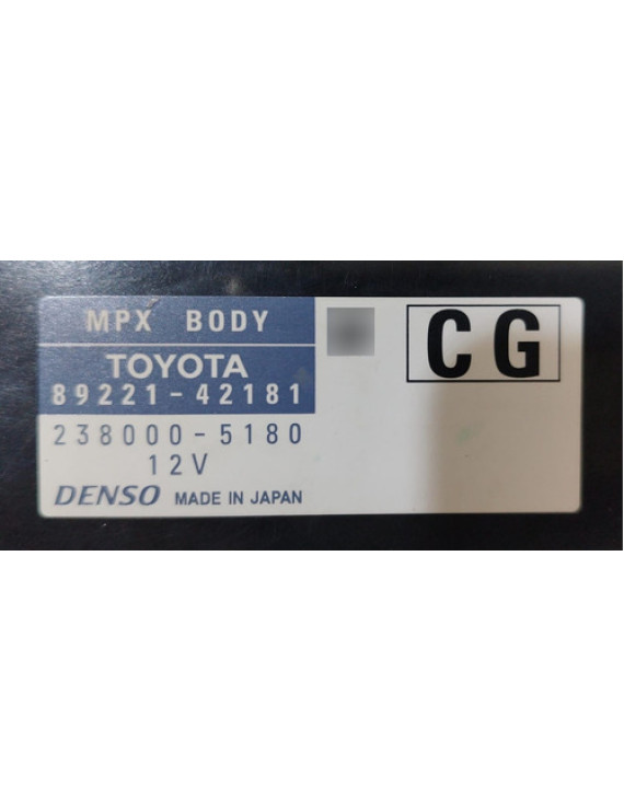 Modulo Ecu Conforto Toyota Rav4 2014 / 8922142181