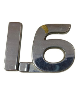 Emblema 1.6 Tampa Traseira Sandero 2008 - 2012 Prateado