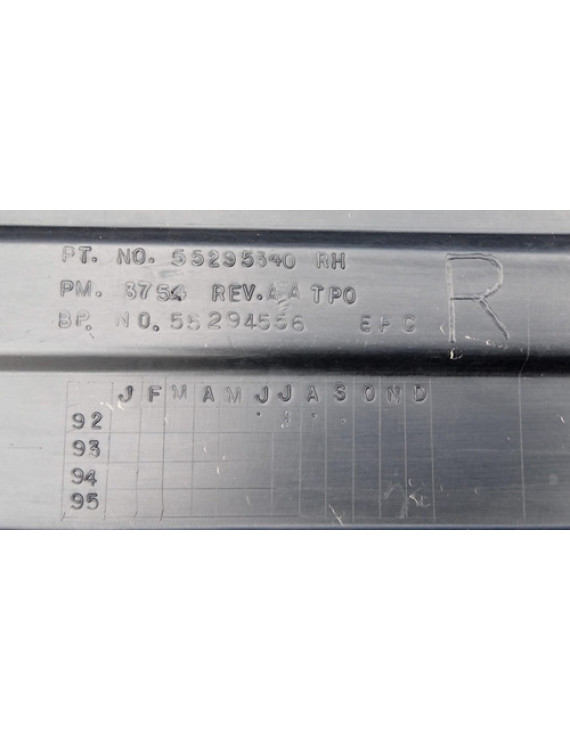 Friso Porta Traseiro Direito Grand Cherokee 1993 - 1998 Preto