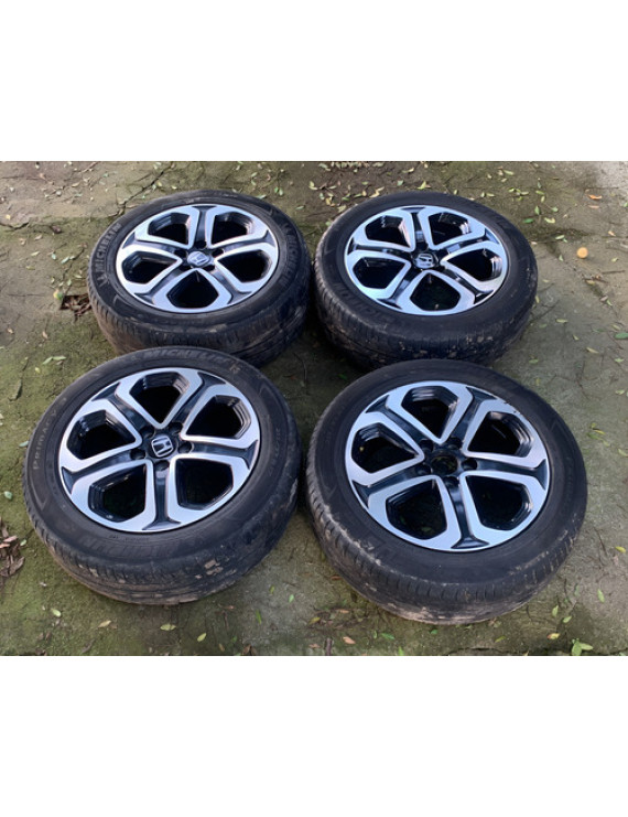 Jogo De Rodas Honda Hrv 2016 2017 2018 2019 2020 Cinza