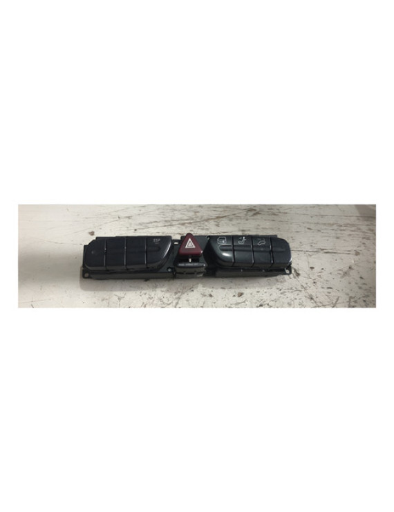 Botão Pisca Alerta Trava Esp Mercedes C180 C240 2002 Preto