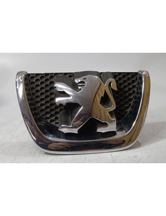 Emblema Grade Frontal Peugeot 207 2009 - 2014 Preto