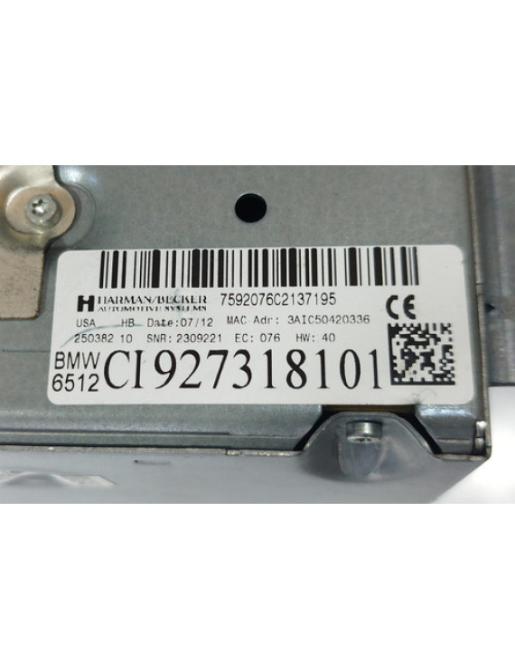 Rádio Som Completo Bmw X6 2012 2013 2014 / 927318101