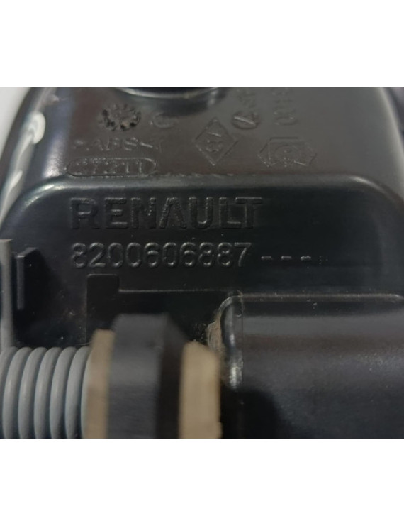 Maçaneta Interna Traseira Direita Sandero 2008 - 2012 Preto Traseira