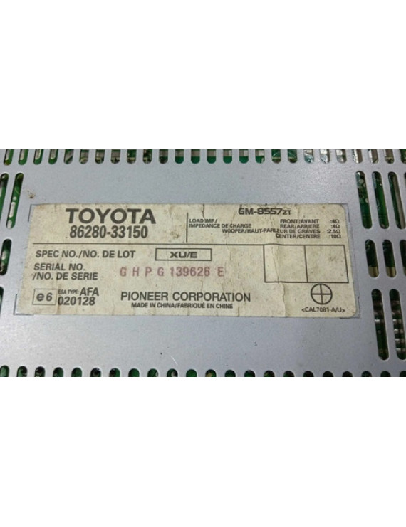 Módulo Amplificador Rádio Lexus Es350 2009 / 86280-33150 Cinza