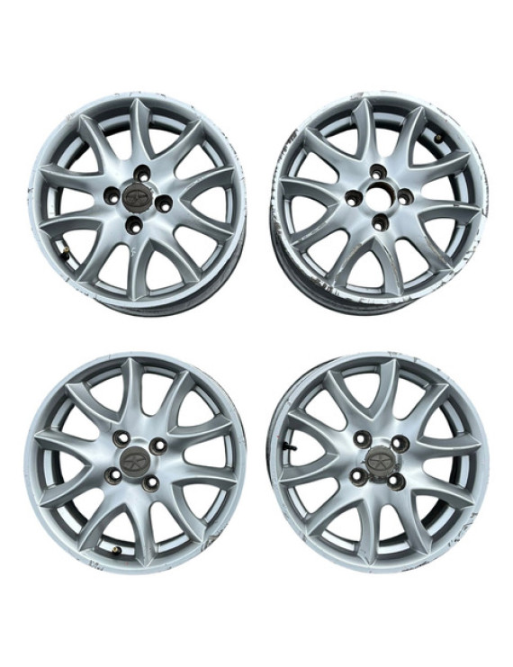 Jogo De Rodas Aro 15 Jac J3 2010 2011 2012 2013 2014 Prateado