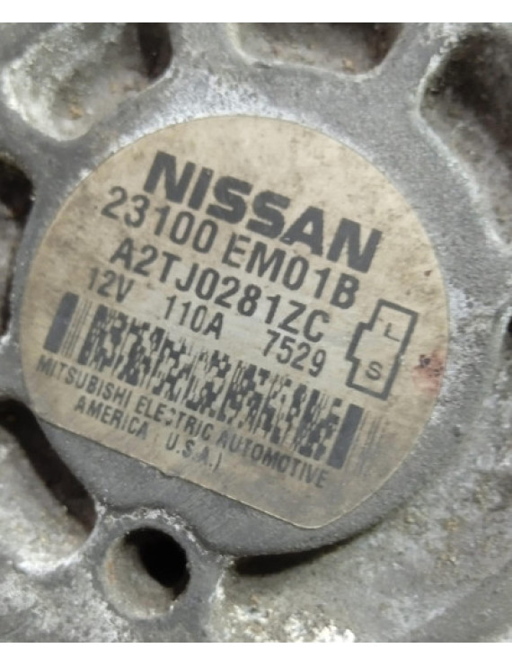 Alternador Sentra 2.0 2007 2008 2009 2010 2011 2012 Preto