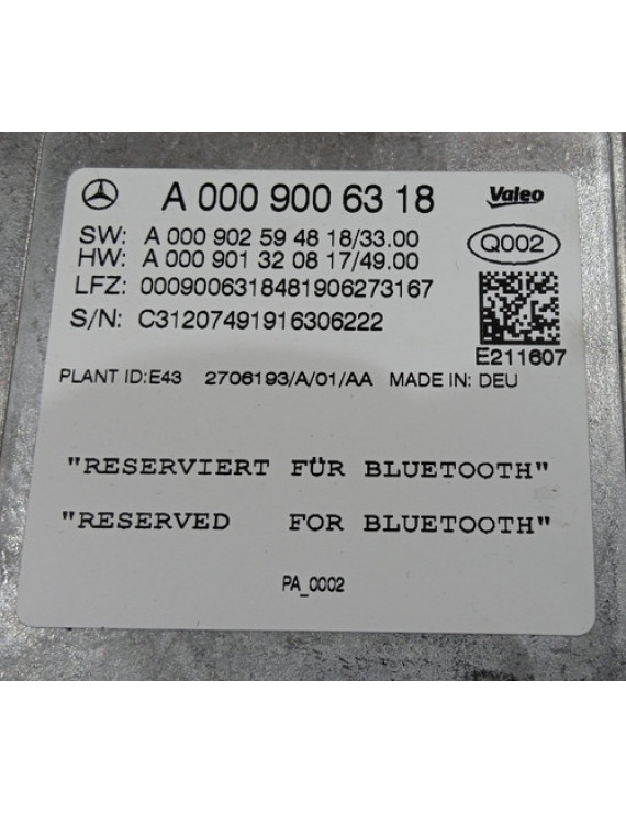 Módulo Câmera Mercedes C180 E300 2020 / A0009006318