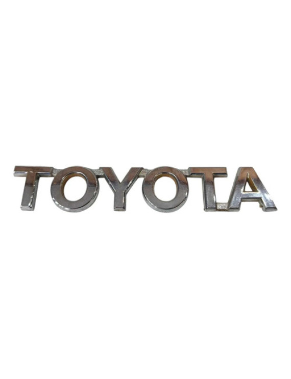 Emblema Letreiro Toyota Tampa Traseira Etios 2015 Prateado