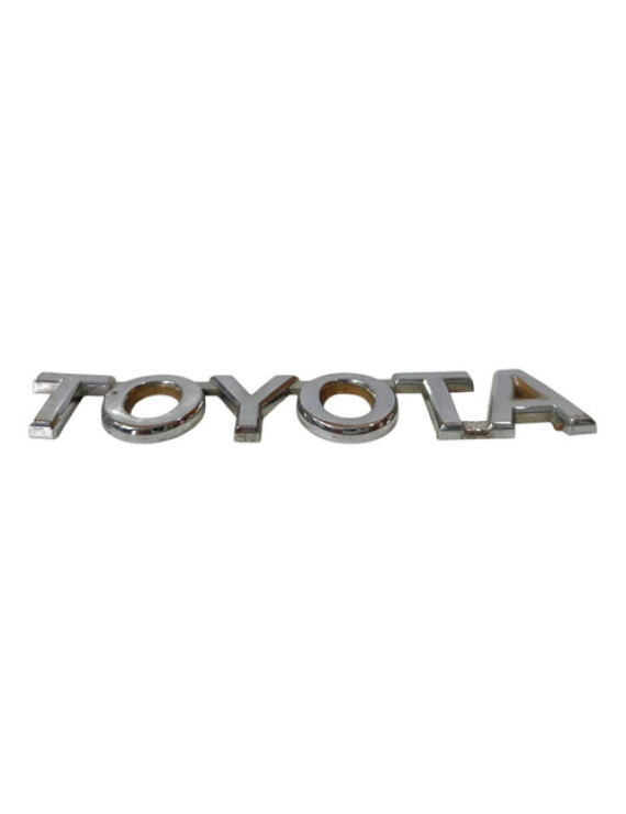 Emblema Letreiro Toyota Tampa Traseira Etios 2015 Prateado
