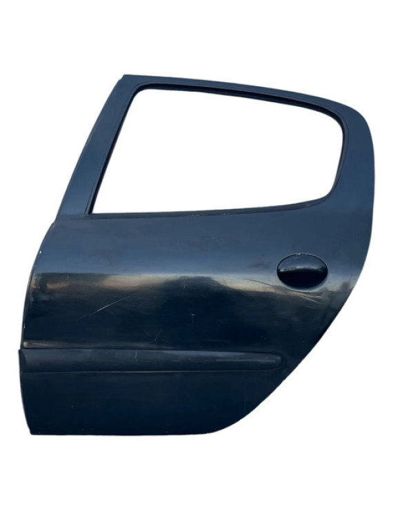 Porta Traseira Esquerda Peugeot 206 207 2001 - 2012 Traseira Esquerda Preto