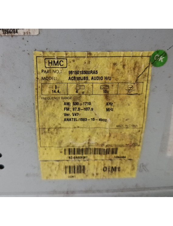 Rádio Som Multimidia Hb20 2016 2017 2018