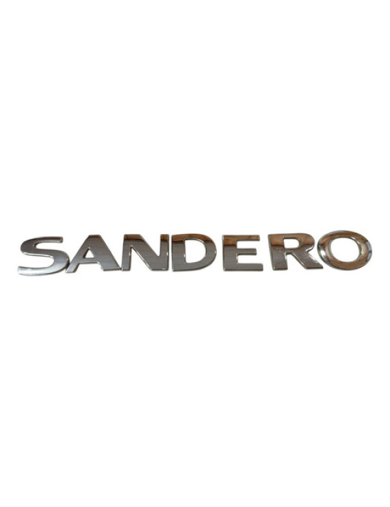 Emblema Sandero Tampa Traseira 2008 - 2013 Prateado