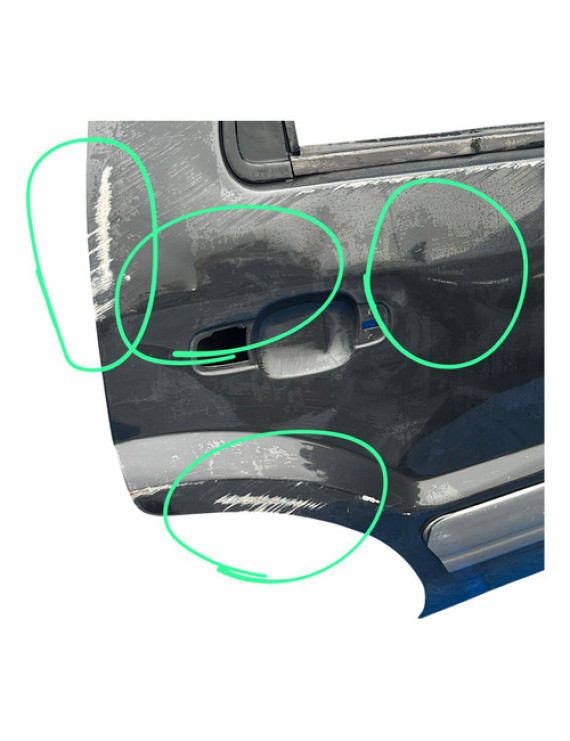 Porta Traseira Direita Ford Ecosport 2004 A 2012 Avarias Preto