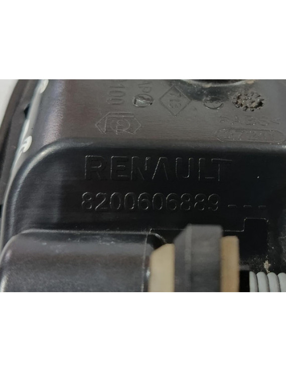 Maçaneta Interna Dianteira Esquerda Sandero 2008 - 2012 Preto Dianteira