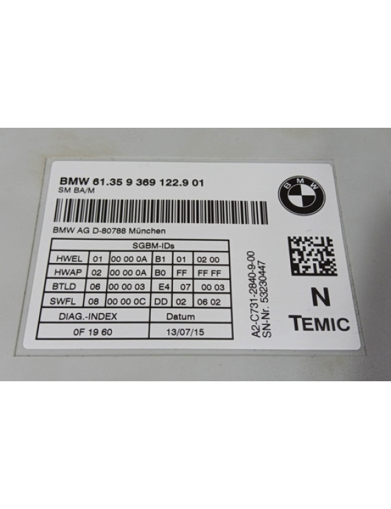 Módulo Banco Bmw X3 X4 2014 - 2018 / 9369122901