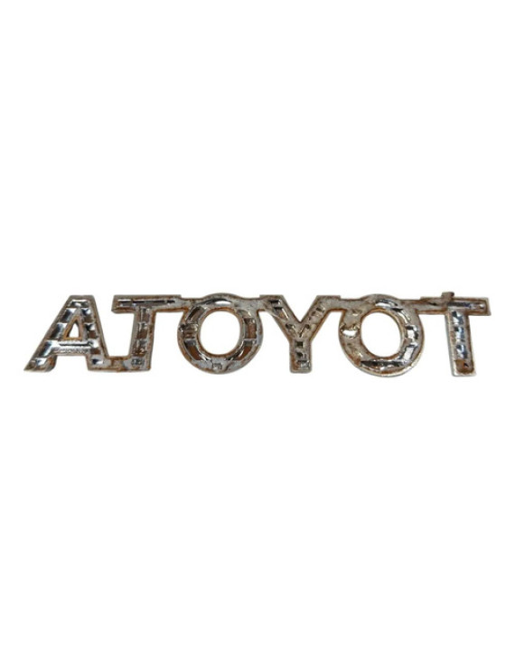 Emblema Letreiro Toyota Tampa Traseira Etios 2015 Prateado