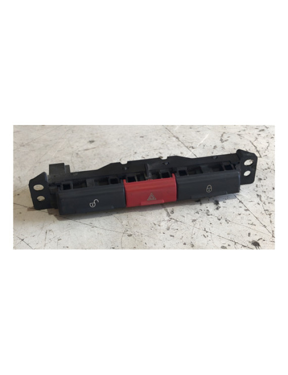 Botão Pisca Alerta + Comando Trava Freelander 2 2008 - 2012 Preto
