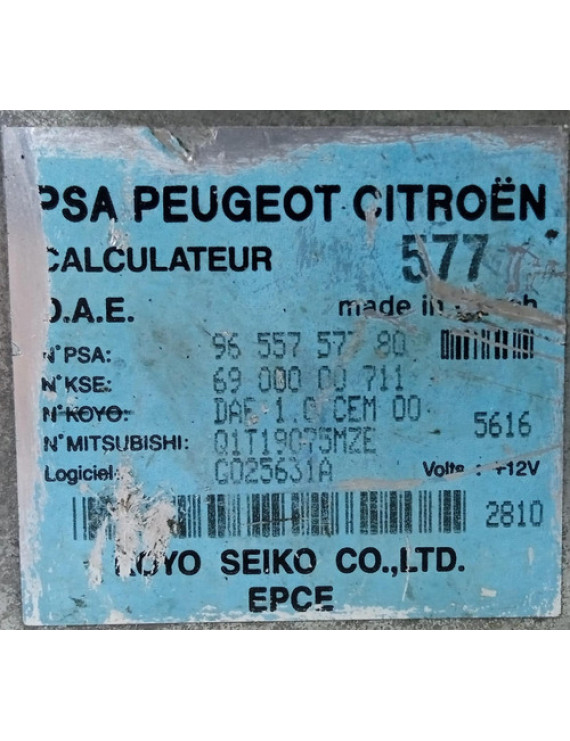 Módulo De Direção Elétrica Psa C3 2008 - 2012 / 9655757780