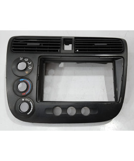Moldura Painel Rádio Comando Ar Civic 2001 - 2005 Preto