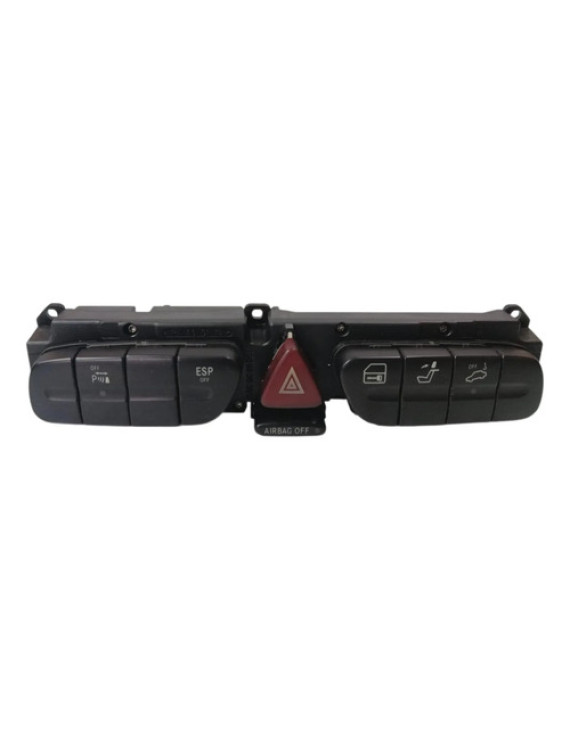 Botão Comando Banco E Alerta Mercedes C320 2001 - 2005 Preto