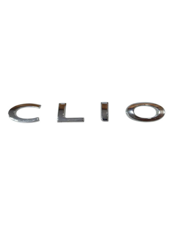 Emblema Letreiro Tampa Traseira Clio 2013 2014 Prateado