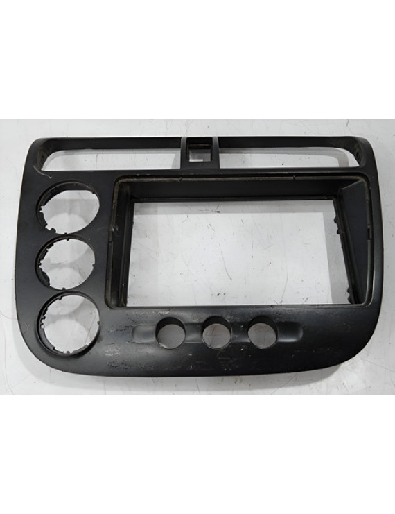 Moldura Painel Som Honda Civic 2001 - 2006 Preto