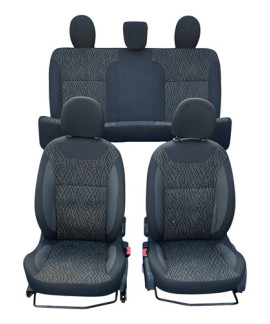 Jogo De Bancos Tecido Duster Oroch 2016 A 2021 Preto