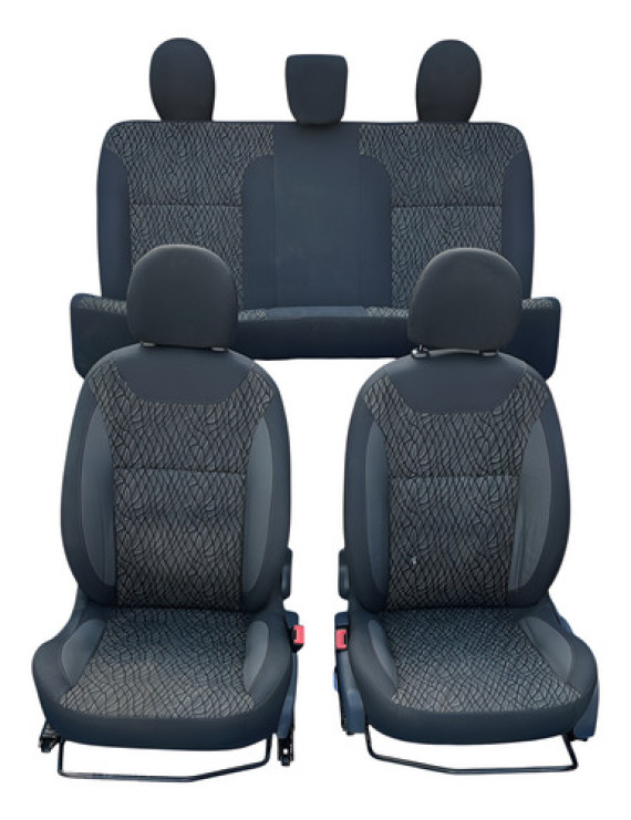 Jogo De Bancos Tecido Duster Oroch 2016 A 2021 Preto