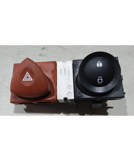 Botão Pisca Alerta Trava Porta Renault Megane 2007 - 2013 Preto