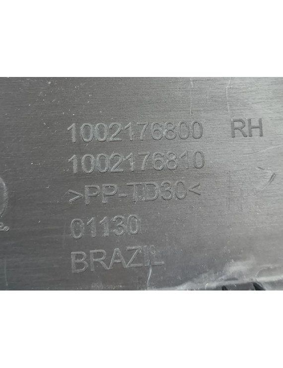Friso Externo Porta Traseira Direita Fiat Toro 2017 - 2020 Preto