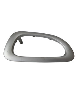 Moldura Maçaneta Interna Esquerda Peugeot 307 2005 - 2012 Prateado Dianteira/traseira