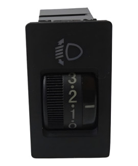 Botão Regulagem Farol Jac J3 2011 - 2015 Preto