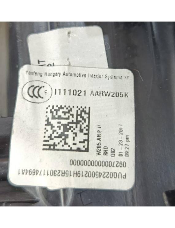 Puxador Porta Traseira Direita Mercedes C300 2015 - 2018 Preto Traseira