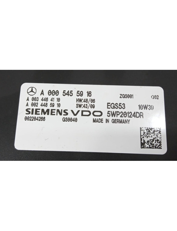 Módulo Câmbio Mercedes C180 1.8 Cgi 2007 - 2014/a0005455916