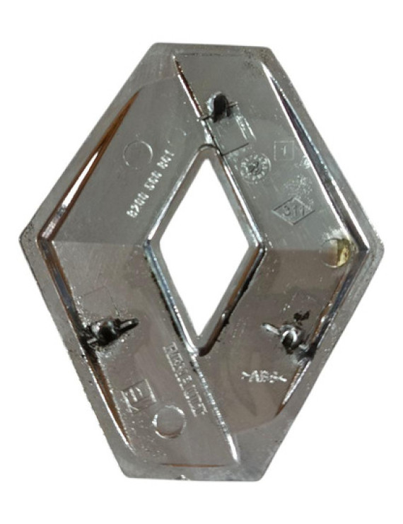 Emblema Tampa Traseira Renault Sandero 2008 - 2013 Prateado