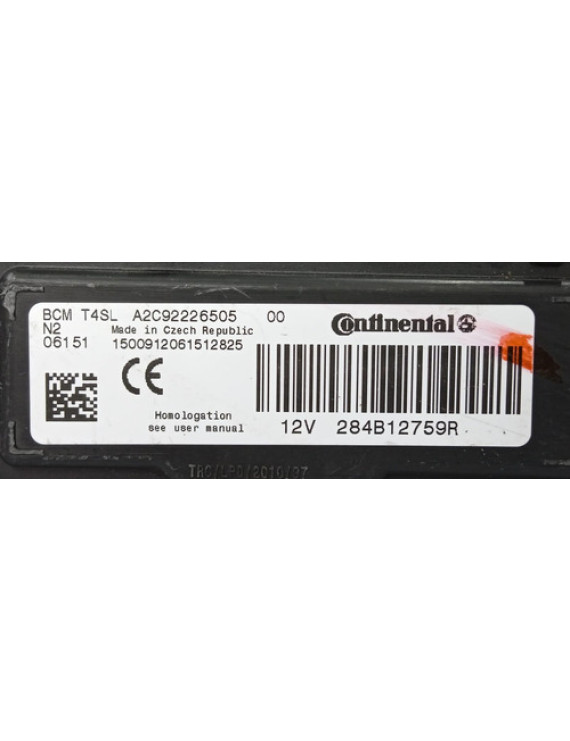 Módulo Bcm Sandero 1.0 2013 - 2018 / 284b12759r A2c2226505