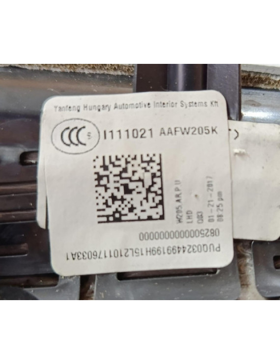 Puxador Porta Dianteira Esquerda Mercedes C300 2015 - 2018 Preto Dianteira