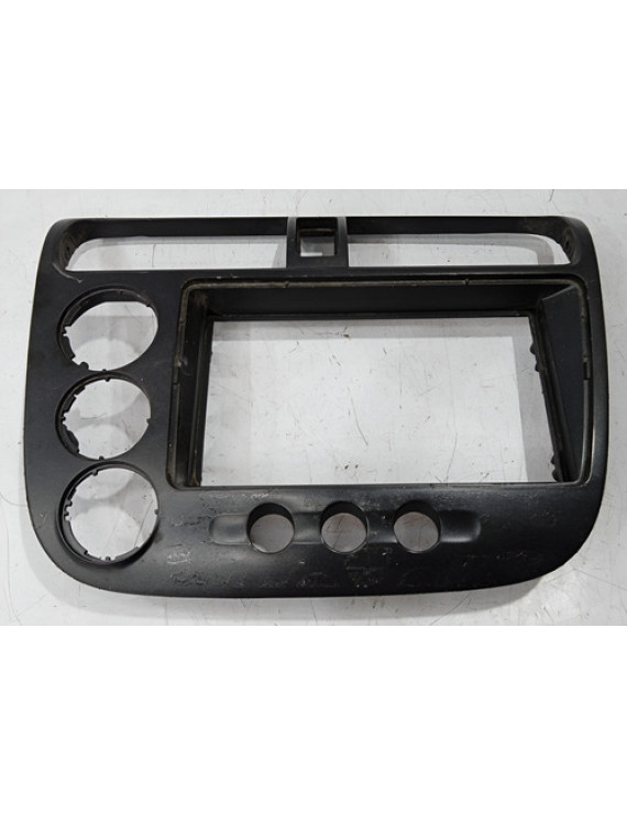 Moldura Painel Som Honda Civic 2001 - 2006 Preto